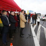14.01.2019 Chmielnik. Otwarcie północnej obwodnicy miasta. Przemawia wiceminister inwestycji i rozwoju Marek Hamryszczak / Jarosław Kubalski / Radio Kielce