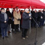 14.01.2019 Chmielnik. Otwarcie północnej obwodnicy miasta. Przemawia poseł Krzysztof Lipiec / Jarosław Kubalski / Radio Kielce