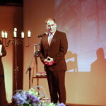 12.05.2019 Kielce. WDK. 10 lecie istnienia audycji Polskiego Radia Kielce "Moc Historii". Prowadząca galę Magdalena Sitek i prezes RK Janusz Knap / Jarosław Kubalski / Radio Kielce