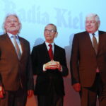 12.05.2019 Kielce. WDK. 10 lecie istnienia audycji Polskiego Radia Kielce "Moc Historii". Twórcy audycji Tomasz Tamborski, Cezary Jastrzębski i Bohdan Gumowski / Jarosław Kubalski / Radio Kielce