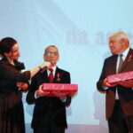 12.05.2019 Kielce. WDK. 10 lecie istnienia audycji Polskiego Radia Kielce "Moc Historii". Magdalena Sitek, Bohdan Gumowski i Cezary Jastrzębski / Jarosław Kubalski / Radio Kielce