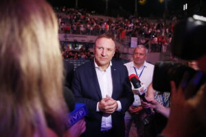 10.08.2019 Kielce. Festiwal Muzyki Tanecznej w amfiteatrze na Kadzielni. Prezes TVP Jacek Kurski / Jarosław Kubalski / Radio Kielce