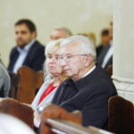 21.09.2019 Wiślica. Poseł Krzysztof Lipiec honorowym obywatelem miasta. Msza święta i koncert w bazylice kolegiackiej. Poseł Krzysztof Lipiec z żoną / Jarosław Kubalski / Radio Kielce