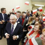 13.10.2019 Kielce. Wybory parlamentarne. Sztab wyborczy Prawa i Sprawiedliwości. Ogłoszenie wstępnych wyników wyborów / Jarosław Kubalski / Radio Kielce