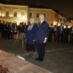 19.10.2019 Kielce. Uroczystości w 35. rocznicę śmierci księdza Jerzego Popiełuszki. Na zdjęciu (od lewej): Stanisława Natasza Gawlik i Piotr Wawrzyk - wiceminister spraw zagranicznych / Jarosław Kubalski / Radio Kielce