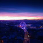 02.01.2020 Kielce. Zachód Słońca i diabelski młyn na Rynku / Jarosław Kubalski / Radio Kielce