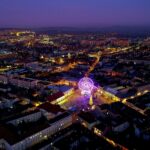 02.01.2020 Kielce. Zachód Słońca i diabelski młyn na Rynku / Jarosław Kubalski / Radio Kielce