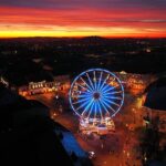 02.01.2020 Kielce. Zachód Słońca i diabelski młyn na Rynku / Jarosław Kubalski / Radio Kielce