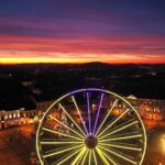 02.01.2020 Kielce. Zachód Słońca i diabelski młyn na Rynku / Jarosław Kubalski / Radio Kielce