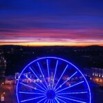 02.01.2020 Kielce. Zachód Słońca i diabelski młyn na Rynku / Jarosław Kubalski / Radio Kielce