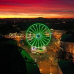 02.01.2020 Kielce. Zachód Słońca i diabelski młyn na Rynku / Jarosław Kubalski / Radio Kielce