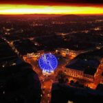 02.01.2020 Kielce. Zachód Słońca i diabelski młyn na Rynku / Jarosław Kubalski / Radio Kielce