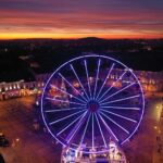 02.01.2020 Kielce. Zachód Słońca i diabelski młyn na Rynku / Jarosław Kubalski / Radio Kielce