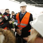 28.01.2020 Kielce. Dworzec autobusowy w trakcie przebudowy. Prezydent Bogdan Wenta podczas konferencji prasowej / Jarosław Kubalski / Radio Kielce