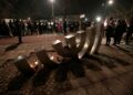 27.01.2020 Kielce. Międzynarodowy Dzień Pamięci o Ofiarach Holocaustu. Uroczystości przed pomnikiem „Menora” / Jarosław Kubalski / Radio Kielce