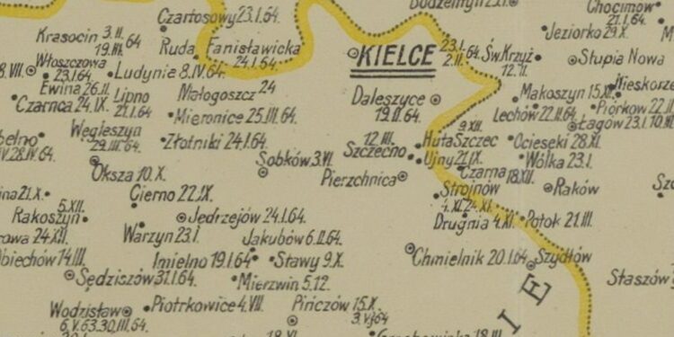 Mapa walk Powstania Styczniowego 1863-64 / polonia.pl/domena publiczna