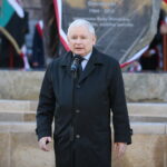Kielce. 27.10.2019. Uroczystość odsłonięcia pomnika Przemysława Gosiewskiego. Przemawia Jarosław Kaczyński - prezes PiS / Wiktor Taszłow / Radio Kielce