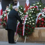 Kielce. 27.10.2019. Uroczystość odsłonięcia pomnika Przemysława Gosiewskiego. Na zdjęciu: Jarosław Kaczyński - prezes PiS / Wiktor Taszłow / Radio Kielce