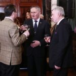 Kielce. 09.01.2020. Wernisaż wystawy fotografii mongolskiego fotografa Bayar Balgantserena w WDK. Na zdjęciu (od lewej): Bataa Nemekh - ambasador nadzwyczajny Mongolii, Zbigniew Koniusz - wojewoda świętokrzyski, Andrzej Bętkowski - marszałek województwa świętokrzyskiego / Wiktor Taszłow / Radio Kielce