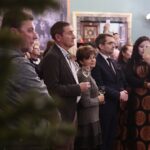 Kielce. 09.01.2020. Wernisaż wystawy fotografii mongolskiego fotografa Bayar Balgantserena w WDK. Na zdjęciu (w środku): Grzegorz Świercz - radny sejmiku województwa, Anna Świercz, Marcin Różycki - wiceprezydent Kielc / Wiktor Taszłow / Radio Kielce