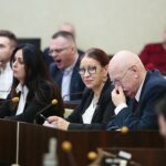 Kielce. 16.01.2020. Sesja rady miasta. Na zdjęciu (od lewej): Monika Słoniewska - radna, Marianna Noworycka - Gniatkowska - radna, Marian Kubik - radny / Wiktor Taszłow / Radio Kielce
