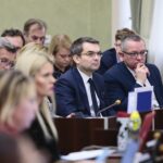 Kielce. 16.01.2020. Sesja rady miasta. Na zdjęciu (od prawej): Arkadiusz Kubiec - wiceprezydent Kielc, Marcin Różycki - wiceprezydent Kielc / Wiktor Taszłow / Radio Kielce