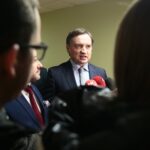 Kielce. 16.01.2020. Wizyta ministra sprawiedliwości Zbigniewa Ziobro w Wojewódzkim Szpitalu Zespolonym w Kielcach. Na zdjęciu: Zbigniew Ziobro - minister sprawiedliwości / Wiktor Taszłow / Radio Kielce