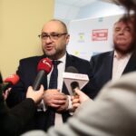 Kielce. 16.01.2020. Wizyta ministra sprawiedliwości Zbigniewa Ziobro w Wojewódzkim Szpitalu Zespolonym w Kielcach. Na zdjęciu: Bartosz Stemplewski - dyrektor WSZ / Wiktor Taszłow / Radio Kielce