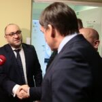 Kielce. 16.01.2020. Wizyta ministra sprawiedliwości Zbigniewa Ziobro w Wojewódzkim Szpitalu Zespolonym w Kielcach. Na zdjęciu (od lewej): Bartosz Stemplewski - dyrektor WSZ, Zbigniew Ziobro - minister sprawiedliwości / Wiktor Taszłow / Radio Kielce