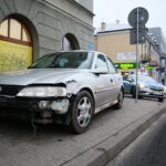Kielce. 17.01.2020. Kolizja na ulicy Żelaznej / Wiktor Taszłow / Radio Kielce