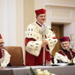 Kielce. 03.10.2019. Uniwersytet Jana Kochanowskiego. Inauguracja roku akademickiego. Przemawia Jacek Semaniak - rektor / Wiktor Taszłow / Radio Kielce