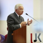 Kielce. 03.10.2019. Uniwersytet Jana Kochanowskiego. Inauguracja roku akademickiego. Przemawia Krzysztof Lipiec - poseł / Wiktor Taszłow / Radio Kielce