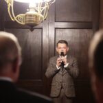 Oblęgorek. 21.01.2020. Wernisaż wystawy "Panna na Oblęgorku i na frankach Nobla - historia życia i twórczości Jadwigi Sienkiewiczówny". Na zdjęciu: Robert Kotowski - dyrektor Muzeum Narodowego w Kielcach / Wiktor Taszłow / Radio Kielce