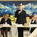 Kielce. 22.01.2020. Posiedzenie Wojewódzkiej Rady Dialogu Społecznego. Na zdjęciu (od lewej): Bożena Szczypiór - wiceprezydent Kielc, Zbigniew Koniusz - wojewoda świętokrzyski, Marek Bogusławski - wicemarszałek województwa świętokrzyskiego / Wiktor Taszłow / Radio Kielce