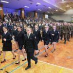 Kielce. 22.01.2020. Ślubowanie klas mundurowych X Liceum / Wiktor Taszłow / Radio Kielce