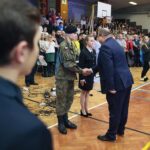 Kielce. 22.01.2020. Ślubowanie klas mundurowych X Liceum / Wiktor Taszłow / Radio Kielce