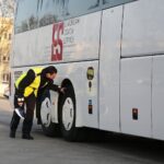 24.01.2020. Kielce. Otwarcie punktu kontroli autokarów przy "Suzuki Arenie" / Wiktor Taszłow / Radio Kielce