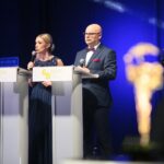 31.01.2020. Kielce. Gala finałowa 68. Plebiscytu Świętokrzyskie Gwiazdy Sportu 2019. Na zdjęciu (od lewej): Marlena Wojnowska, Rafał Szymczyk / Wiktor Taszłow / Radio Kielce