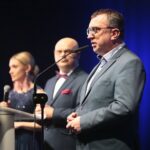 31.01.2020. Kielce. Gala finałowa 68. Plebiscytu Świętokrzyskie Gwiazdy Sportu 2019. Na zdjęciu (od lewej): Marlena Wojnowska, Rafał Szymczyk, Piotr Rozpara - Gazeta Wyborcza / Wiktor Taszłow / Radio Kielce