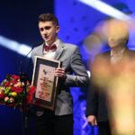 31.01.2020. Kielce. Gala finałowa 68. Plebiscytu Świętokrzyskie Gwiazdy Sportu 2019. Nadzieja Świętokrzyskiego Sportu Jakub Sobura-Durma / Wiktor Taszłow / Radio Kielce