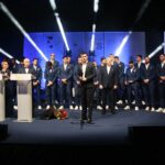 31.01.2020. Kielce. Gala finałowa 68. Plebiscytu Świętokrzyskie Gwiazdy Sportu 2019. Przemawia Paweł Papaj - rzecznik prasowy klubu PGE Vive Kielce / Wiktor Taszłow / Radio Kielce