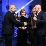 31.01.2020. Kielce. Gala finałowa 68. Plebiscytu Świętokrzyskie Gwiazdy Sportu 2019. Na zdjęciu (od lewej): Marek Mierzwa – Korona Kielce, Anna Krupka - poseł, Renata Janik - wicemarszałek województwa świętokrzyskiego, Rafał Nowak - wicewojewoda świętokrzyski / Wiktor Taszłow / Radio Kielce