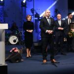 31.01.2020. Kielce. Gala finałowa 68. Plebiscytu Świętokrzyskie Gwiazdy Sportu 2019. Przemawia Marek Mierzwa – Korona Kielce Centralna Liga Juniorów / Wiktor Taszłow / Radio Kielce