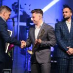 31.01.2020. Kielce. Gala finałowa 68. Plebiscytu Świętokrzyskie Gwiazdy Sportu 2019. Na zdjęciu (od lewej): Andrzej Sypytkowski, Mateusz Sowiński, Uros Zorman - PGE Vive Kielce / Wiktor Taszłow / Radio Kielce