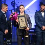 31.01.2020. Kielce. Gala finałowa 68. Plebiscytu Świętokrzyskie Gwiazdy Sportu 2019. Na zdjęciu (od lewej): Andrzej Sypytkowski, Mateusz Sowiński, Uros Zorman - PGE Vive Kielce / Wiktor Taszłow / Radio Kielce