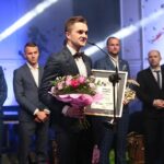 31.01.2020. Kielce. Gala finałowa 68. Plebiscytu Świętokrzyskie Gwiazdy Sportu 2019. Przemawia Macieja Giemzy - KTM Novi Korona / Wiktor Taszłow / Radio Kielce