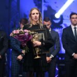 31.01.2020. Kielce. Gala finałowa 68. Plebiscytu Świętokrzyskie Gwiazdy Sportu 2019. Przemawia Magda Więckowska - Korona Handball / Wiktor Taszłow / Radio Kielce