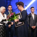 31.01.2020. Kielce. Gala finałowa 68. Plebiscytu Świętokrzyskie Gwiazdy Sportu 2019. Na zdjęciu (od lewej): Mirosława Sarna – mistrzyni Europy w skoku w dal, Katarzyna Furmanek - młociarka / Wiktor Taszłow / Radio Kielce