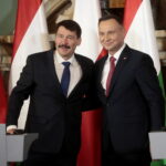 Od lewej: prezydent Węgier Janos Ader i prezydent RP Andrzej Duda / Marzena Mąkosa / Radio Kielce