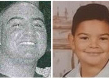 Azeddine Oudriss i porwany Ibrahim / policja